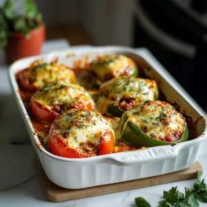 Old School Italien Stuffed Peppers: A Classic, Flavor-Packed Recipe 2 Old school italien stuffed peppers baked in modern kitchen