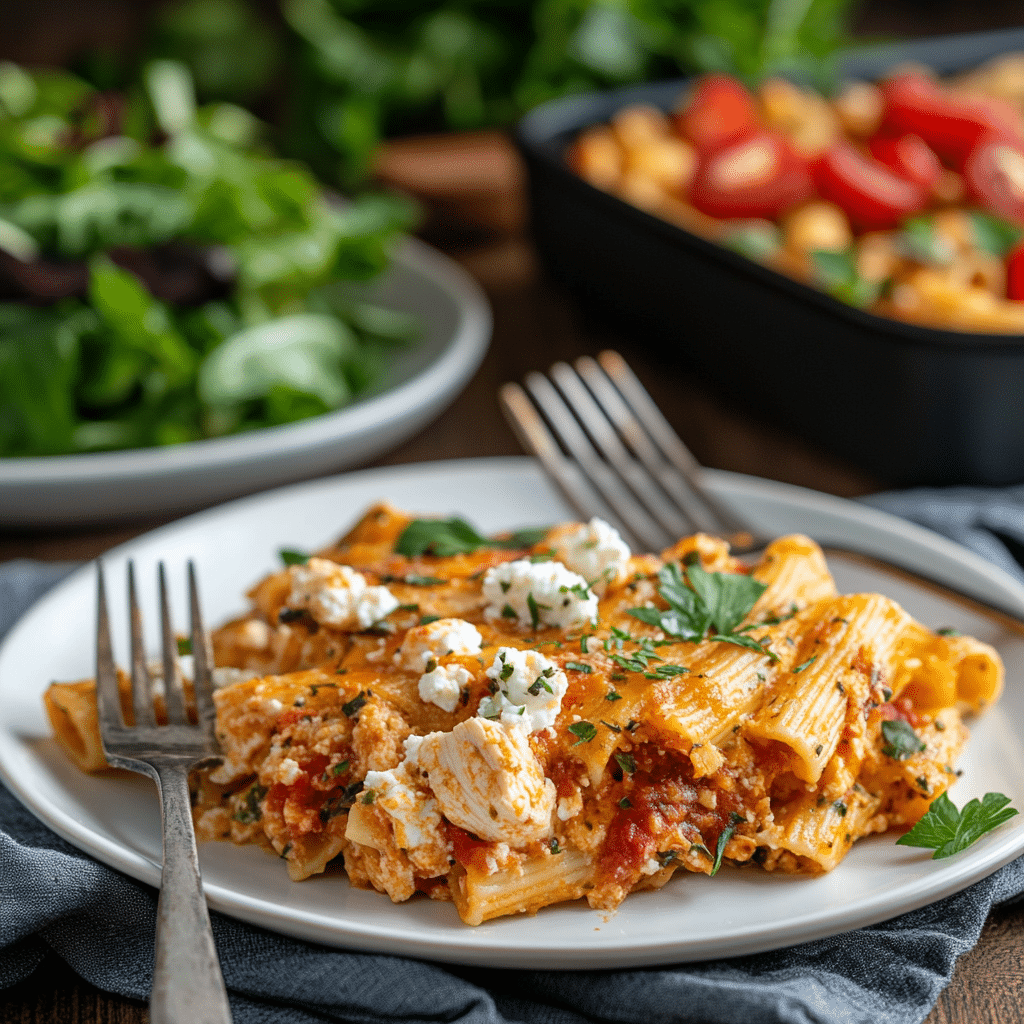 Chicken Feta Pasta Bake – 30 Minutes Creamy Dinner Favorite