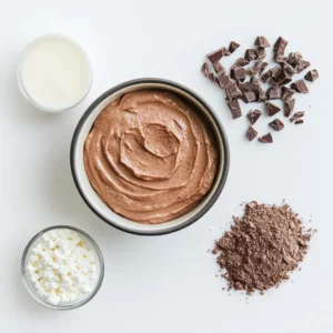 Cottage Cheese Chocolate Mousse : A Creamy, Guilt-Free Dessert You’ll Crave 3 Cottage cheese chocolate mousse recipe card image
