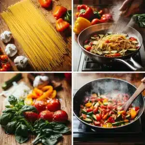 Veggie Spaghetti: A Fresh, Flavor-Packed Twist on Pasta Nights 3 veggie spaghetti steps collage 300x300 1