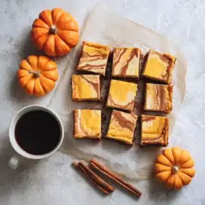 Irresistible Pumpkin Cheesecake Bars: The Ultimate Fall Dessert You Need to Try 2 Pumpkin cheesecake bars cut into squares