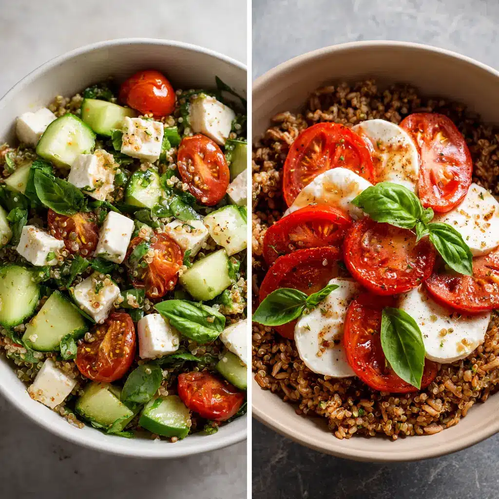 Mediterranean Diet Lovers: 5 Plentiful Bowl Recipes to Improve Your Clean Eating 2 Greek quinoa bowl and Italian Caprese grain bowl