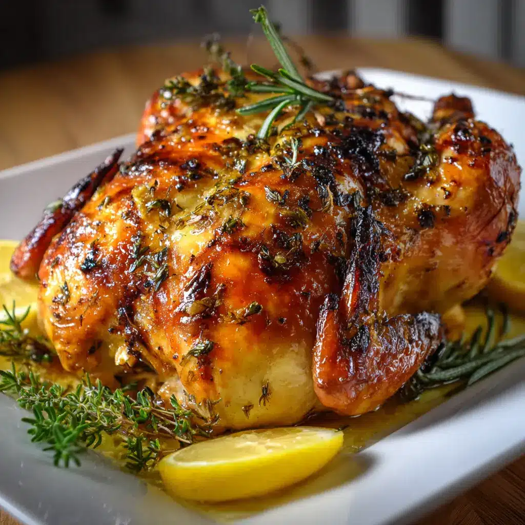 Mediterranean Holiday Dinner Menu: A complete holiday Healthy meal plan 4 Lemon garlic herb roast chicken on white serving platter