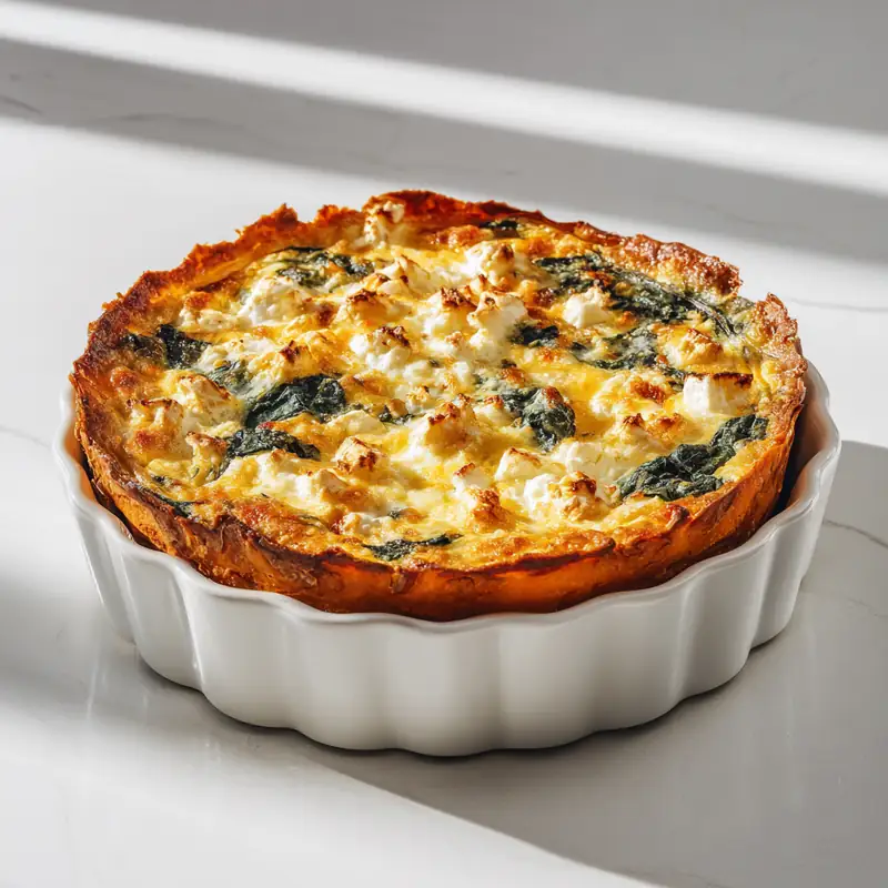 Sweet Potato Crust Quiche with Cottage Cheese