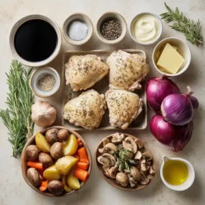 Balsamic chicken and veggie sheet pan recipe card