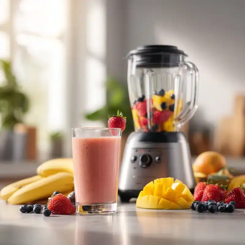 best blenders for smoothies with fresh fruits in modern kitchen